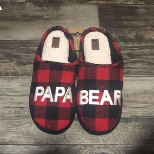 NWT Papa bear men’s slippers size 11/12